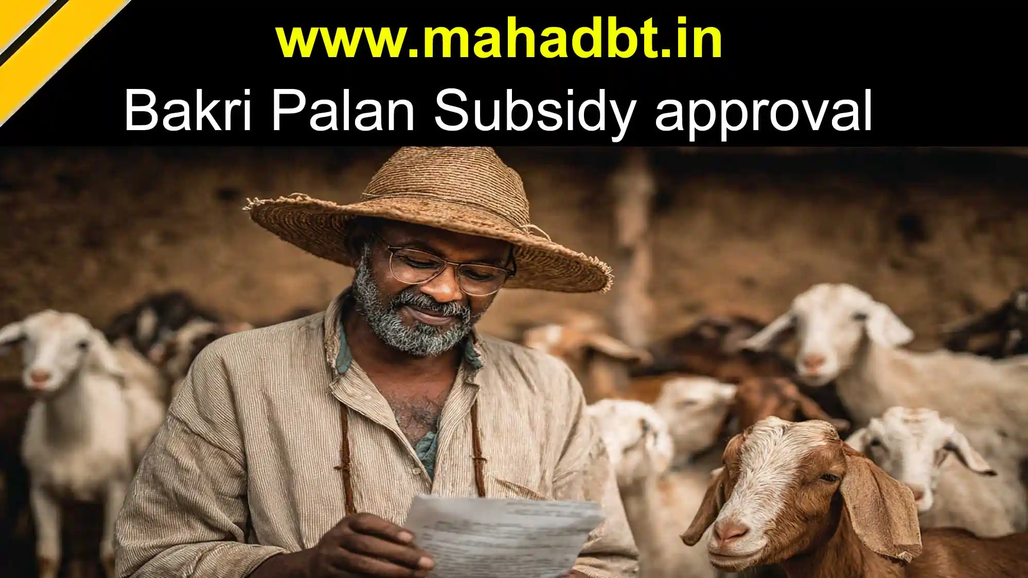 Bakri Palan Subsidy approval for goat farmer on Mahadbt portal