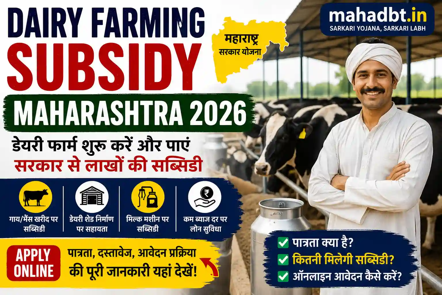 Dairy Farming Subsidy Maharashtra 2026